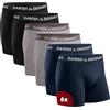 DANISH ENDURANCE Boxer Uomo Cotone, 6 Paia, MC (2X Nero, 2X Grigio, 2X Blu Blu Navy), M