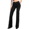 Toocool Jeans Donna Pantaloni Campana Zampa Elefante Flare Pantaloni Elasticizzati Vita Alta KM3560 [Nero,S]