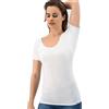 Fibershirts® Maglia Anti Sudore - T-Shirt Contro Le Macchie di Sudore - Canotta antisudore - T Shirt Donna - con ArmPads PRO e Trattamento Silver - Donna - Girocollo