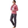 Viterbo Biancheria Pigiama Donna Invernale in Morbido Coral Fleece LWW00086 (Peonia, M)