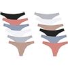 Channo Mutande Donna Senza Cuciture Perizoma Slip Tanga Invisibili Intimo Thong Seamless, Mutande in Microfibra Brasiliana, Underwear Women Multipack, Pacco da 12