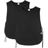 JONATHAN UNIFORM Unisex Grembiule da Lavoro con 3 Tasche, Tabard Apron per Estetisti, Educatrici, Cuochi, Cucina (Nero, M)
