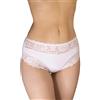 BeMyco Set 6 Pezzi Mutande Vita Alta Donna in Pizzo - Culotte Cotone Donna comode e Traspiranti - Slip Eleganti e Resistenti, Made in Italy (IT, Testo, L, Regular, Regular, Bianco)