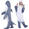 HULG Shark Blanket,Felpa con Cappuccio Coperta Morbida E Confortevole, Divertente Regalo per Sacco A Pelo in Costume da Squalo per Donne E Uomini (Shark-A,L)