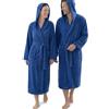 LARA MORADA Accappatoio Uomo Donna in Spugna di Cotone Premium Puro al 100% - Morbido 480gr/m2 Unisex - Massimo Comfort e Super Assorbenza, Soffice sulla Pelle con Cappuccio, Cinturino e Tasche (Blu Royal, M)