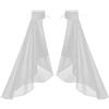MKEMQXBEP Copribraccio in tulle a maniche lunghe for abito da sposa, camicia decorativa con maniche a vescovo(White 1PC)