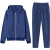 DUHGBNE Tuta Donna Completa con Cappuccio Zip Sportiva Tute Tuta da Donna per Il Tempo Libero Tute Casa Caldo Completo Felpa Manica Lunga E Pantaloni Vita Alta