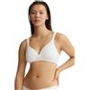 Naturana® Reggiseno da donna senza ferretto [coppa A-D] I 100% spalline imbottite I reggiseno senza ferretto con coppe senza cuciture I Comodo reggiseno da donna con fascia sotto il seno, bianco, 4B