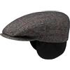 Stetson Kent Copriorecchie Coppola Uomo Berretto con Visiera Motivo a Spina di Pesce Autunno Inverno