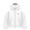 Generisch Felpa da uomo con cappuccio, con cerniera e tasca, con cappuccio invernale con passamontagna, giacca con cappuccio traspirante, oversized, con cappuccio regolare, streetwear, bianco, m