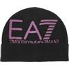 Emporio Armani EA7 Beanie Hat Mountain Visibility, Berretto Unisex Adulto (IT, Testo, M, Black/Hollyhock)