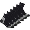Diadora Calzini sportivi unisex Quarter, confezione da 6 calze, logo, modello