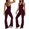 XDSP Tuta Intera Donna Sportiva Jumpsuit Elegante Tight Scrunch Butt Bodysuit senza Slims maniche per sport senza schiena Completo yoga elasticizzata Palestra Casual Workout Gym