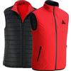 AAA Ambick Ambick Gilet Capispalla da Uomo - Gilet Imbottito Piumino Trapuntato Reversibile e Ripiegabile da Uomo, Gilet da Golf da Uomo a Due Vie con Chiusura a Cerniera Impermeabile (M, Rosso)