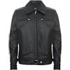 Infinity Leather Giacca Harrington da Uomo Elegante 100% Vera Pelle Nera con Colletto Classico Elegante Stile Motociclista