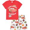 Disney Pigiama corto per bambini con Saetta McQueen di Cars, Rosso, 2-3 Years