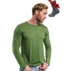 Merino.tech Maglia Termica Lana Merino Uomo - 100% Intimo Termico Lana Merino Uomo Leggero, Medio, Pesante con Calzini (Small, 165 Green Olive)