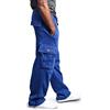 Fulidngzg Pantaloni Cargo Uomo Imbottiti Invernali Termico Gamba Dritta con Coulisse Vita e Cordino Polsini Tasche Multiple Pantaloni da Lavoro Eleganti Casual Comoda per Sport Tempo Libero Casa,Blu,M