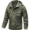 Generico Giacca Invernale Uomo Lungo, Giubbino Antivento e Impermeabile con Cappuccio - Elegante Parka con Cerniera e Fodera per Outdoor