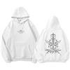 YiJee Felpa da Donna SKZ Ate - SKZ con Cappuccio, KPOP Concert Outfit, Bianco con Pile, L