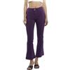 Laphilo Pantaloni Donna Vita Alta Elasticizzati a Zampa - Jeans Svasati Casual Eleganti, vestibilità Slim (cod. 8048)(Viola Scuro,M)