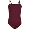 Aquarti Costume Piscina Bambina - Costume Intero Bambina con Bretelle Sottili Regolabili, Jacquard a Pois Rosso Marrone, 170