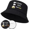 Geyoga Divertente Cappello da Pescatore con Slogan e Spilla con Motivo a Birra Cappello da Birra per Uomo Donna, per Spiaggia, Feste per Single e Sport