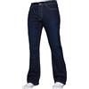 Enzo Jeans da Uomo a Gamba Larga, Elasticizzati, Svasati, in Denim, Tutte Le Taglie