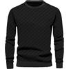 Generic Casual Pullover Uomo Colore Abbinato Righe Maglieria Uomo Slim Fit Girocollo Manica Lunga Pull Primavera Autunno Basic all-Match Maglia Pullover Uomo D-Black2 M