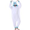 Focupaja Adulto Onesie Bianco Mostro Pigiama Animale Cosplay Halloween Costumi Un Pezzo Tuta Sleepwear per Le Donne Uomini