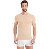 FINN Maglietta Intima Business Uomo a Manica Corta con Collo Rotondo - Maglia Sottogiacca in Originale Tessuto Lenzing® Modal - La T-Shirt Perfetta sotto Camicia e Abito Invisibile Color Pelle 5XL