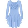 Arshiner Body da Balletto Con Gonna Tutù per Bambine 2-10 Anni - Vestito a Maniche Lunghe in Cotone