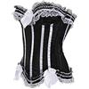 Hengzhifeng Bustino Corsetto Pirata Corsetti Halloween Donna Vintage (EUR 30-32,Bianco)