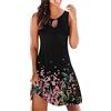 TBSCWYF Copricostume Donna Mare Vestito Senza Maniche Bikini Cover Up Abito da Spiaggia Tropical Causal Abito da Spiaggia Allentato da Donna Bikini Allentato a Manica Lunga con Scollo a V Coprire Costumi