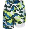 Aisyee Pantaloncini da bagno per ragazzi con fodera a compressione, ad asciugatura rapida, 2 in 1, per bambini dai 5 ai 16 anni, Mimetico, 15-16 Anni