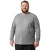 Logostar T Shirt Uomo Maglia Maniche Lunghe Uomo | Maglia Uomo Taglie Forti 3XL - 15XL con Collo Rotondo | Maglietta Uomo a Manica Lunga in Cotone | Maglia Cotone Manica Lunga Uomo | Grigio, 10XL