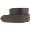 BELTINGER Cintura in pelle bovina pieno fiore senza fibbia 3,5 cm | Cintura in denim per donna uomo 35mm | Cintura chino senza fibbia | Marrone 105cm