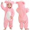 COOKY.D Costume Halloween Unisex Cappuccio Animale per Neonati,2-36 Mesi | Flanella Calda Costume Halloween Festivo,Completo Carnevale,Ideale per Family Book Day,Accogliente per l'Inverno