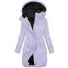 KHIRVWL Giubbotto Donna Invernale Lungo Piumino Cappotto Trapuntato Imbottita in Caldo Giacca Parka Casual Outdoor Cappotti con Cappuccio Cappotto Moda Cerniera Unico Giacche Classico Piumini