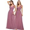 Ever-Pretty Vestito da Sera Donna Linea ad A Stile Impero Chiffon Scollo a V Senza Maniche Orchidea 44