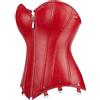 Hengzhifeng Corsetto Gotico Donna Corpetto in Pelle con Cerniera XS Rosso