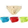 Faringoto Tanga sexy da uomo in seta di ghiaccio a vita bassa senza cuciture traspirante, Confezione da 4, XL