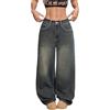 OYICAI Jeans larghi da donna, a gamba larga, stile vintage, anni '90, stile hip hop, H10 Retro Blu, M