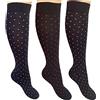 Infinity 12 Paia Calze Lunghe Donna a pois fantasia in Caldo Cotone 100% Morbide di qualità elasticizzate (Lunghe a Puntini)