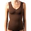 SLIMCELL Gambetti Canottiera Contenitiva Donna Anticellulite - Intimo Modellante Donna Pancia Piatta, Intimo Contenitivo in Microfibra Effetto Massaggiante Shapewear - Made in Italy