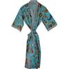 RAJBHOOMI HANDICRAFTS Rajbhoomi Vestaglia da Donna in Stile Kimono, Accappatoio Corto in Cotone Leggero, Lavorato a Maglia, Pigiama da Notte per Signore, Turchese, XL-XXL