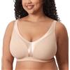 DELIMIRA Donna Reggiseno Senza Ferretto Comodo Taglie Forti Morbido Senza Imbottitura Beige 10G