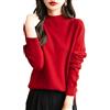 Chanyarn Maglione da Donna in 100% Lana Merino Collo Alto Demi Lavorato a Maglia Senza Cuciture a Maniche Lunghe