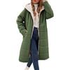 Vancavoo Cappotto Donna Invernale Lungo Reversibile Giacca Trapuntata | Parka Idrorepellente con Interno in Pile, Cappuccio Fisso, Zip Integrale e Tasche Laterali