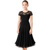 Ready4Dance Gonna Lunga Bambina Danza Standard - Made in Italy - Colore Nero, Taglie 10-16 Anni - Tessuto Elasticizzato con Crinolina